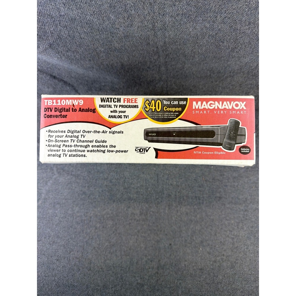 Magnavox Converter Box Unisex OS‎ Black TB110MW9 DTV Digital to Analog Tuner